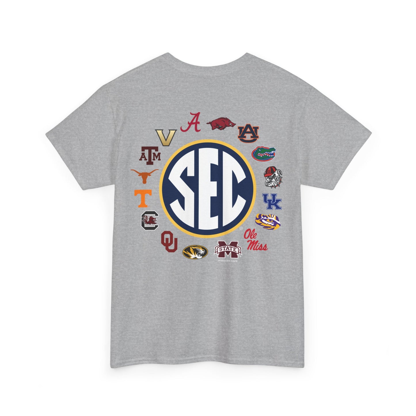 Sale Hot SEC Circle Logo T Shirt  Heather Gray