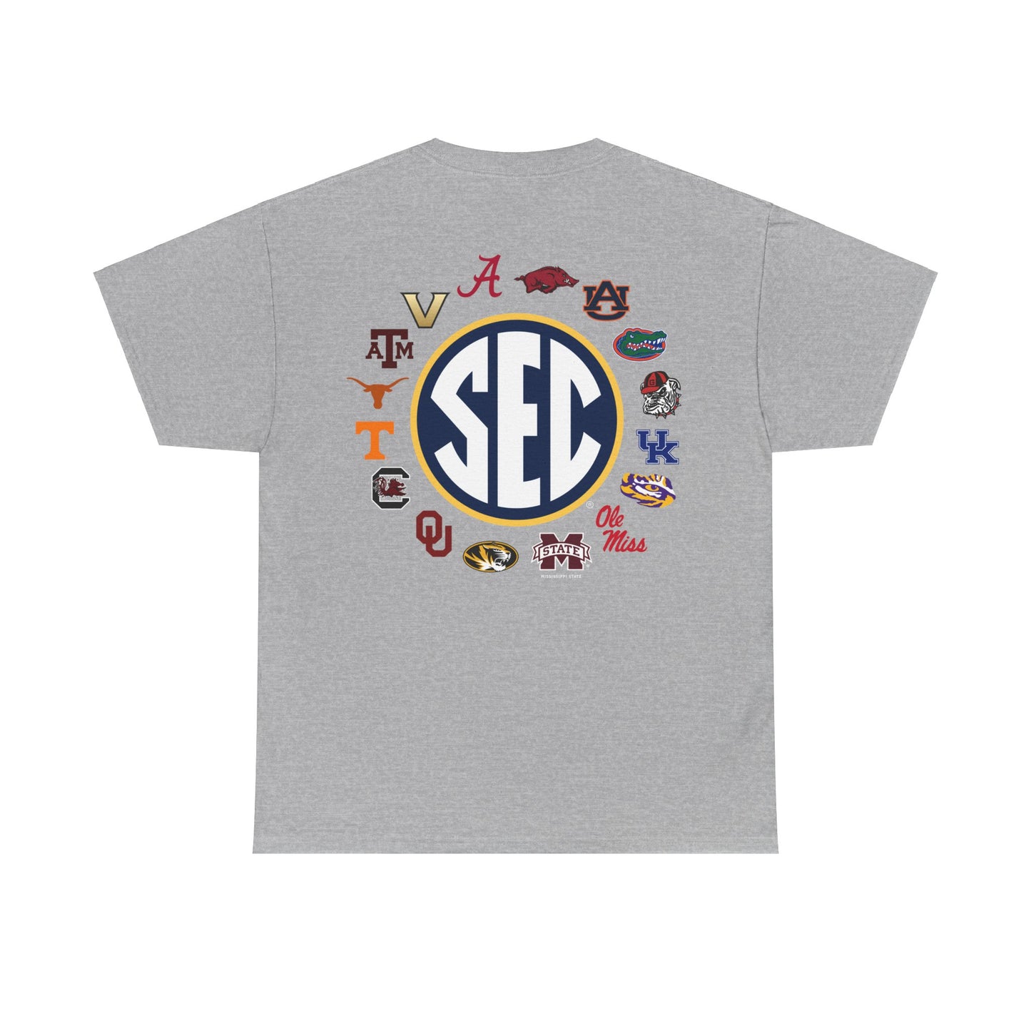 Sale Hot SEC Circle Logo T Shirt  Heather Gray