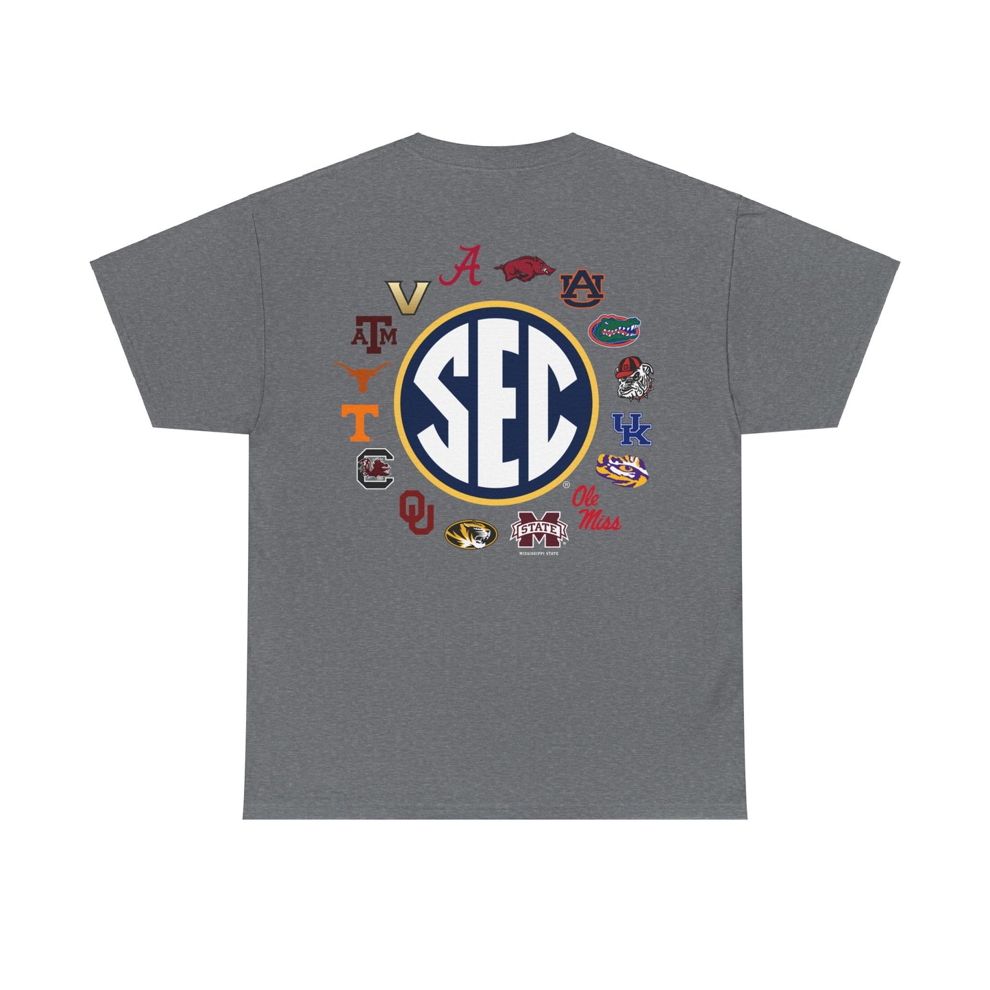 Sale Hot SEC Circle Logo T Shirt  Heather Gray