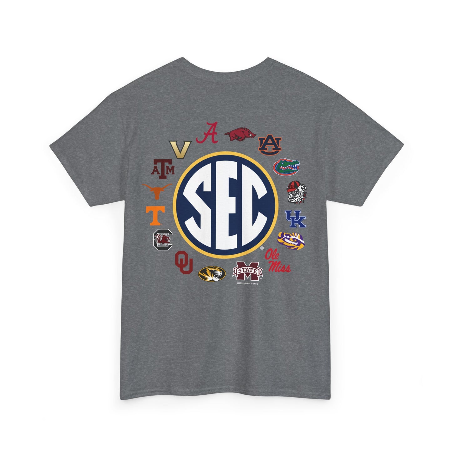 Sale Hot SEC Circle Logo T Shirt  Heather Gray