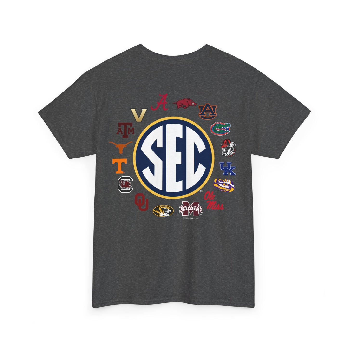 Sale Hot SEC Circle Logo T Shirt  Heather Gray